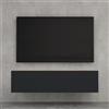 doporro Mobile Porta TV Sospeso 120 cm con 2 Ante Marrone Chiaro e Antracite Opaco, Credenza Bassa da Soggiorno Salotto, Madia Consolle Bicolore per TV Fernsehschrank02