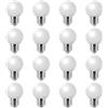 Jiotouhu Lampadina a LED a forma di pallina da golf, E27, attacco a vite, 2 W, bianco freddo, confezione da 16