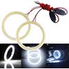 GLL 70MM Anelli Angel Eyes Bianco COB per Fari Auto | Kit di Montaggio per Fanali Anteriori DC 12V 24V