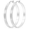 Senteria 5MM Orecchini Cerchio Argento per Donna Leggeri Orecchini Donna Argento 925 Grandi Ipoallergenici Quadri Cerchio 50MM