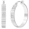 Senteria 5MM Orecchini Cerchio Argento per Donna Leggeri Orecchini Donna Argento 925 Grandi Ipoallergenici Quadri Cerchio 30MM