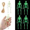 DIELIANHUA 8Pcs Scheletro Halloween,Luminoso Mini Scheletro Giocattolo,3 Metri di Corda di Canapa, Adatta per Decorazioni per Feste di Halloween e Oggetti di Scena per Case Stregate