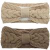 YOFASEN 2 Pezzi Fasce per Capelli - Fascia Capelli Donna Invernale Fasce Scalda Orecchie Elastiche Accessori Cerchietti per Donna Ragazze (Beige + Kaki)