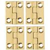 YOFASEN Cerniere in Rame - Cerniere Piccolo Cerniera Armadio Porta Cassetto Finestra Cassetta Degli Attrezzi Cerniera per Mobili, Oro, 1 pollici(25x20x1.2mm) - 4pcs