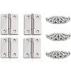 YOFASEN Cerniere Acciaio Inox per Porte, Finestre, Armadi e Mobili - Pieghevoli Butt con Viti M3.5 * 16mm, Argento, 1.5 Pollici (38 * 30 * 1.0mm) - 4 Pezzi