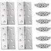 YOFASEN Cerniere acciaio inox Cerniera per porte, finestre o armadi Cerniere con viti M3.5 * 16mm, argento 4 pollici (88 * 60 * 1.2mm) 4 pezzi