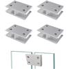 Lyeteung 4 Pezzi 11.5mm Morsetto in Vetro, Lega di Alluminio Vetro Clip, Supporti per Vetro Regolabili, Clip di Fissaggio in Vetro, Morsetti per Vetro, per Vetri Spessi 7-10 mm, 180 Gradi
