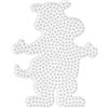 ボーネルンド Tavole forate Midi - Hippo, Dimensioni 15,5x12,5x0,5 cm, 10 pc.