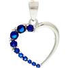 Brilio Silver Romantico ciondolo in argento con zirconi blu scuro PT42WB sBS1369 marca, Estándar, metallo non pregiato, nessuna gemma, Estándar, metallo non pregiato, nessuna gemma