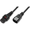 IEC Lock Cavo di alimentazione IEC C14/IEC C13 dritto M/F 2m nero IEC-PC1021