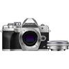 Olympus OM-D E-M10 mark IV argento + 14-42 mm EZ argento | ✅Garanzia di 5 anni