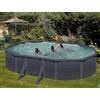 610 x 375 cm - h 1,20 m GRE AQUALOON - Piscina ovale fuori terra