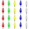 Jiotouhu Lampadina LED e14, lampadina colorate, cappuccio in plastica, 1W equivalente a 10W incandescente, non dimmerabile, per matrimoni, bar e decorazioni d'atmosfera per interni, 20 pezzi