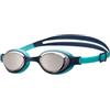 ARENA Occhialini da nuoto unisex per bambini, con lenti rivestite anti-appannamento, con cinturino regolabile, per bambini dai 6 ai 12 anni, colore: argento/blu navy/acqua