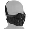 Peminkoo Maschera Tattica Mezza Faccia Paintball Airsoft Maschera Protettiva Scorpione Design Interno in Silicone Maschere Traspiranti Cosplay (Black)