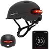 LIVALL C20 Casco da bici intelligente con luci a LED e visiera, certificato CPSC, casco da bici con rilevamento di caduta, per adulti, uomini, donne, casco da bicicletta per pendolari urbani E-Bike