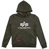ALPHA INDUSTRIES Basic Hoody Kids/Teens, Felpa con Cappuccio Unisex - Bambini, 142-dark Olive,
