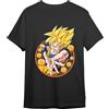 Comic Studio | Goku Sayan Super Dragon Ball Super Maglietta | Licenza Ufficiale | Unisex | Nero | XL