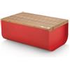 Alessi BG03 R Mattina Cassetta per pane in acciaio colorato Rosso