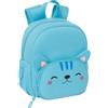 safta GATO - Zaino in neoprene, zaino per bambini, ideale per bambini di diverse età, comodo e versatile, 20 x 9 x 25 cm, Blu chiaro, M, Casual