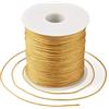 Bestewelry - Filo di nylon da 100 metri, 0,8 mm, intrecciato, ideale per perline, macramè, bracciali fai da te, cucito (oro)