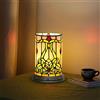 Blivuself Vetro Colorato Matam Lampada Da Tavolo Soggiorno Camera Da Letto Comodino Fiore Vaso Decorazione Piccola Luce Notturna Bambini Accento Led Cilindro Vintage Lampada Da Tavolo