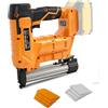 cimsfcor Chiodatrice senza fili da 18 GA per Dewalt 18 V batteria (senza batteria), 2 in 1 senza spazzole, pistola per unghie, pinzatrice, chiodatrice con 1000 chiodi e 1000 punti metallici, per progetti fai