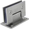 Tissting Cerniere per Porte in Vetro 90 Gradi, Supporto Morsetto Argento, Bagno Pesanti in Acciaio Inossidabile Doccia a Doppia Faccia per Vetro da 8-12mm