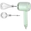 SagaSave Frusta a Mano Elettrica, Mixer Elettrico Portatile Ricaricabile USB con 3 Modalità di Velocità per Montare, Mescolare, Budino, Sbattere Uova (Verde)