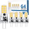 EvaStary Lampadina LED G4 12V 2W, Bianco Caldo 3000K Equivalenti a 25W Lampada Alogena, Lampadine LED G4 220LM, Non Dimmerabile Nessun Sfarfallio 360 Grado, 5 Pezzi