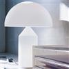Atollo Media in Vetro Lampada Tavolo Bianco - OLUCE L0237 BI
