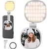 NEEWER BASICS - Luce magnetica per selfie, compatibile con MagSafe iPhone, 2 W, bicolore, piccolo LED ad anello di riempimento CRI95+, girevole a 360°, specchio per registrazione di videoconferenze