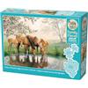 Cobble Hill 3847025 - Puzzle da 350 pezzi con puzzle di diverse dimensioni, con poster, puzzle per generazioni a partire dai 9 anni, puzzle per cavalli