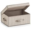Zeller 14645 - Scatola portaoggetti con coperchio, in tessuto non tessuto, colore: Beige
