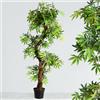 FANTASK Piante artificiali, grandi 160 cm, pianta artificiale in vaso, albero artificiale come vero, pianta da interno con tronco in legno naturale, per casa, ufficio