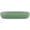 MSV - Portasapone in Ceramica - MAONIE Verde basilico Opaco - Design Moderno per Il Bagno - Pratico ed Elegante Contenitore - 13,9 x 9 cm - Facile da Pulire - Resistente all'umidità