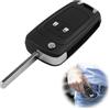 eModwey 2 Pulsante pieghevole caso guscio chiave remota per Opel Vauxhall Astra H J, Insignia, Adam, Vectra C, Corsa D - Guscio di Ricambio con Logo, Cacciavite e Istruzioni Incluse