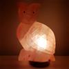 Lampade di Sale Store Lampada di Sale Himalayano Rosa scolpita a forma di Gufo 3 kg con luce calda e base in legno