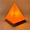 Lampade di Sale Store Lampada di Sale Himalayano Rosa scolpita a forma di Piramide Egiziana 3-4 kg con luce calda e base in legno