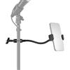 NEEWER BASICS Supporto Telefono per Asta Microfono con Braccio Flessibile, Phone Holder per Boom Arm Mic da Terra con Testa Sfera 360°, Compatibile con iPhone Android Samsung per Riprese Video, MS009