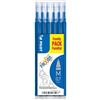 Pilot Frixion Ball - Set per scrittura, composto da 3 penne e 3 ricariche di inchiostro gel termosensibile, punta media Pack Of 6 blu