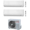 Toshiba - Climatizzatore Toshiba Seiya Smart Wifi dual split 10000+10000 10+10 Btu RAS-2M18G3AVG-E inverter R32 A+++