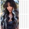 ARWIG 10 estensioni per capelli lunghi e lisci, 55,8 cm, con clip, accessori per ragazze (bianco)