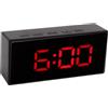 Pssopp Accanto All'Orologio Elettronico Sveglia Digitale a Specchio a LED, Design Elegante, Due modalità di Visualizzazione, Display a LED Multifunzione, Orologio a LED Digitale, (Rosso)
