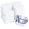 Forever bene Scatola Latta Rettangolare con Coperchio a Cerniera, 9,5 x 6 x 2,2 cm, Scatolina in Metallo Nera Vuota, Contenitore Latta per Organizzazione, Fai da Te, Viti e Minuteria