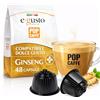 POP CAFFE' POP CAFFÈ GINSENG 48 Capsule - Compatibili con Dolce Gusto - Caffè al Ginseng Cremoso e Dolce - Energia Naturale in Tazza