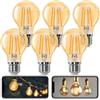 Aigostar Lampadina Vintage Edison LED E27 10W Equivalenti a 77W, Luce Calda 2200K, 1100Lm, CRI＞80, A60 Stile Vintage Lampadine Decorativo, Non Dimmerabile, Pacco da 6 Pezzi