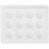 Yosoo Health Gear 12 Wells Tavolozza di Colori per Porcellana Acquerello Bianco Antipolvere per Nail Art Pittura Vassoio di Miscelazione Artista Acquerello in Ceramica, Guazzo, Acrilico e Caseina