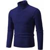 🧶 Maglione Uomo Dolcevita Collo Alto - Pullover Tinta Unita Casual Invernale