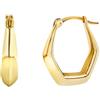 Breil, Collezione Hypnotic, Orecchini Donna in Acciaio Lucido dalla Forma Esagonale, Pratica Chiusura, Idea Regalo Donna